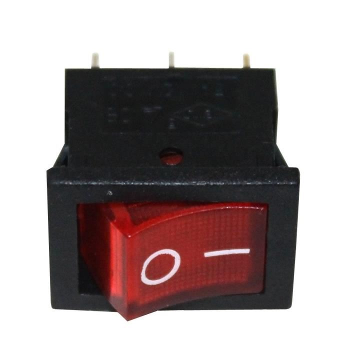 BOUTON POUSSOIR ROUGE