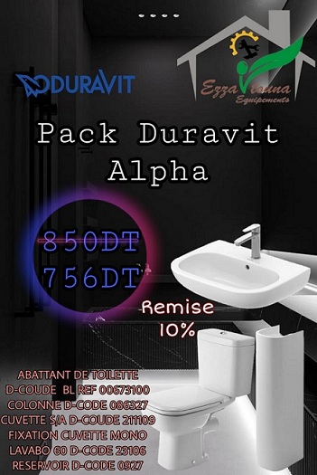Plack Duravit Alpha 